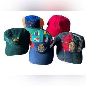 Lot of 5 Polo Ralph Lauren hats